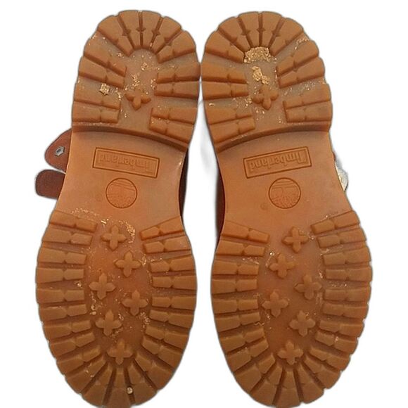 Timberland Earthkeepers Authentic Teddy Fleece Leather Brown Boots, women's 7 - Picture 12 of 14